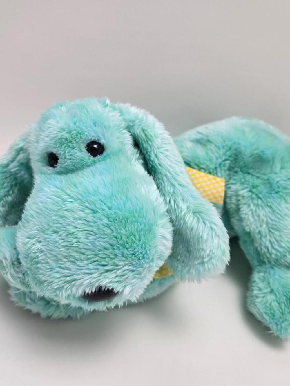 TY Beanie Buddy “Diddley” the Teal Dog Plush (12.5 inch)
